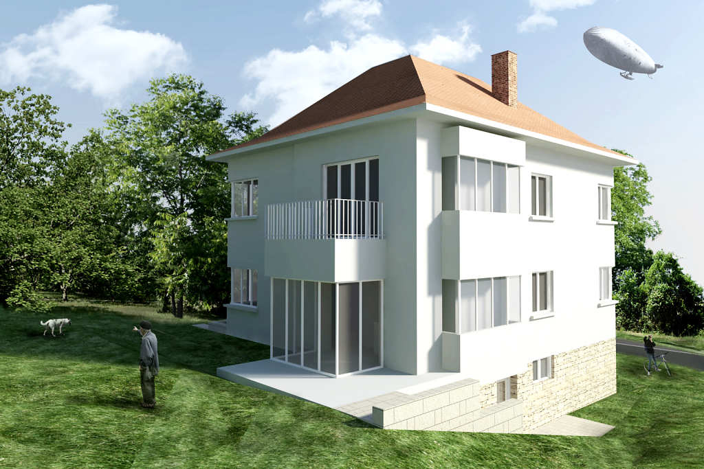 Přístavba a rekonstrukce prvorepublikové vily v Modřanech